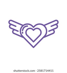 heart love line icon vector illustration
