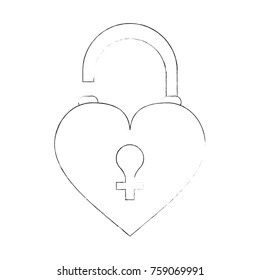 Heart and love locked