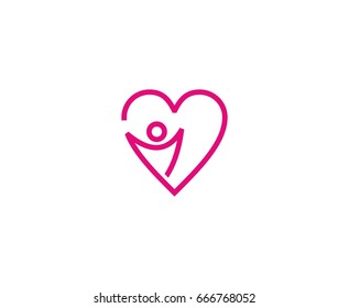 Heart love logo
