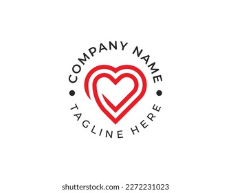 Heart Love Logo Concept icon sign symbol Design Element. Medical, Health Care, Valentine's Day Logotype. Vector illustration template