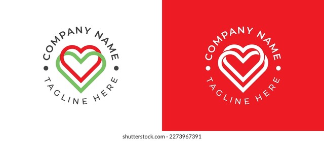 Heart Love Logo Concept sign icon symbol Design Element. Medical, Health Care, Valentine's Day Logotype. Vector illustration template