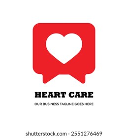 Heart Love Logo Design Template.