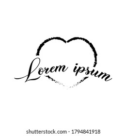 Plantilla vectorial de diseño de logotipo de amor cardíaco