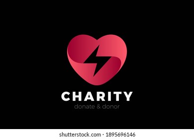 Heart Love Logo design vector template. 
Speed Dating Charity Donation Donor Logotype concept icon.