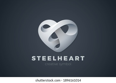 Heart Love Logo design vector template. Valentines day Romantic dating Charity Donation Donor Logotype concept icon.