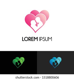 Heart Love logo icon design vector