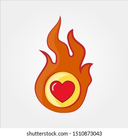 Heart Love logo Icon Template Symbol Label Vector for Branding etc - eps 10