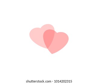 heart love logo illustration design template