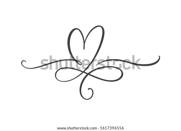 Heart love logo with Infinity\
sign. Design flourish element for valentine card. Vector\
illustration. Romantic symbol wedding. Template for t shirt,\
banner, poster.