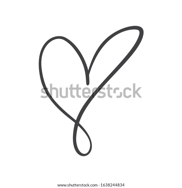Heart love logo sign. Design flourish\
element for valentine card. Vector illustration. Romantic symbol\
wedding. Template for t shirt, banner,\
poster.