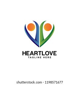 heart love logo template