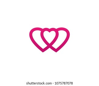 Heart Love Logo Vector Design Template