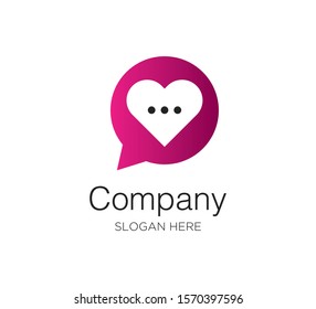 heart love logo vector design template