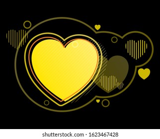 Heart Love Logo Vector Icon. Abstract modern graphic elements. Dynamical colored forms and line. Gradient abstract banners with flowing liquid shapes. Template for the design of a logo
