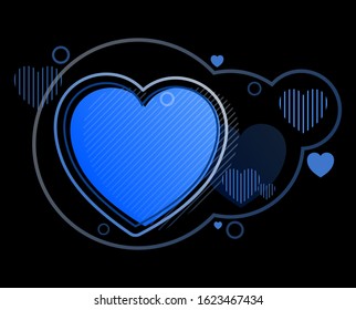Heart Love Logo Vector Icon. Abstract modern graphic elements. Dynamical colored forms and line. Gradient abstract banners with flowing liquid shapes. Template for the design of a logo