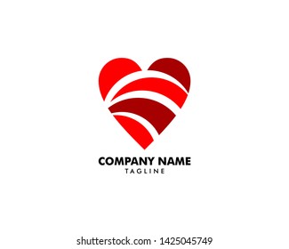 Heart Love Logo Vector Illustration