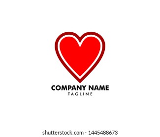 Heart Love Logo Vector Illustration