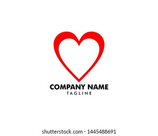 Heart Love Logo Vector Illustration