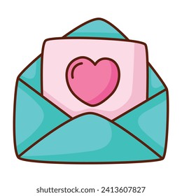 heart love mail letter icon. vector illustration.