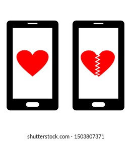 Heart Or Love Notification Icon Vector