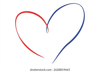 heart love one line drawing romantic love and heart shape outline and icon logo design black and white line art vector illustration Concept for wall art