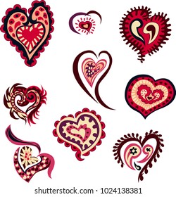 heart love paisley vector