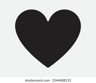 Heart Love Passion Lover Loving Romantic Passionate Flirt Romance Lover Relationship Like Valentine Icon Sign Shape Line Outline Black White Vector