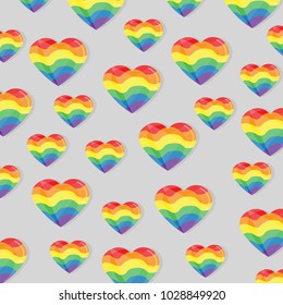 heart love pattern . gay pride background