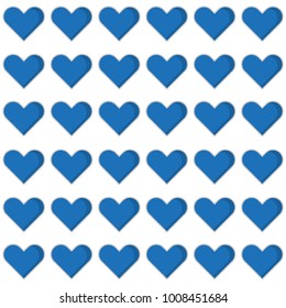 heart love pattern icon with blue color 