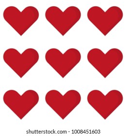 heart love pattern icon with red color 