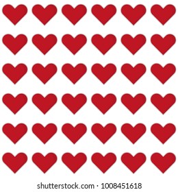 heart love pattern icon with red color 