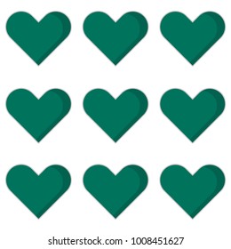 heart love pattern icon with turquoise color 