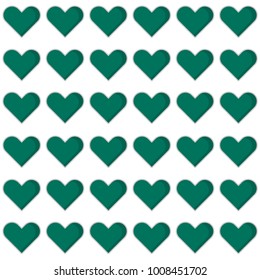 heart love pattern icon with turquoise color 