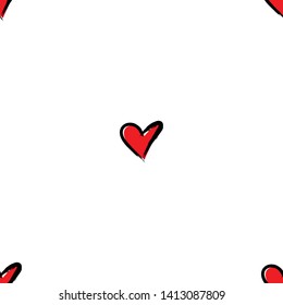 Heart love pattern symbol design concept element vector. Seamless hearth pattern design illustrator element for valentine day, gift, wedding, icon.