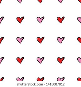 Heart love pattern symbol design concept element vector. Seamless hearth pattern design illustrator element for valentine day, gift, wedding, icon.
