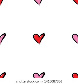 Heart love pattern symbol design concept element vector. Seamless hearth pattern design illustrator element for valentine day, gift, wedding, icon.