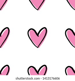 Heart love pattern symbol design concept element vector. Seamless hearth pattern design illustrator element for valentine day, gift, wedding, icon.