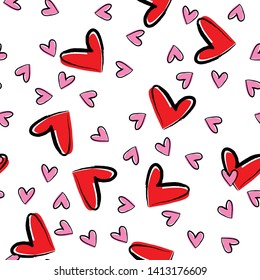 Heart love pattern symbol design concept element vector. Seamless hearth pattern design illustrator element for valentine day, gift, wedding, icon.