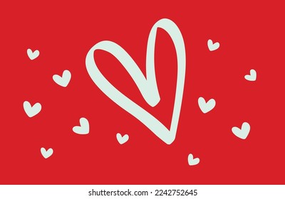 Heart love pattern vector illustration. Love and valentine concept