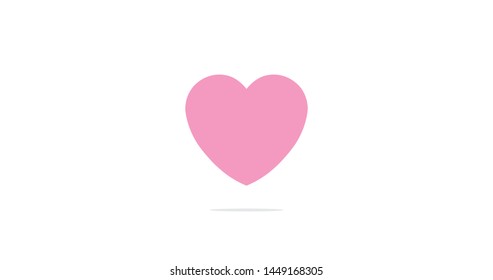 Heart love is pink color