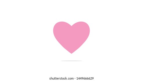 Heart love is pink color