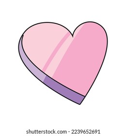 heart love pop art icon isolated