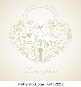 Heart of love. Postcard heart. Great for Valentine's Day, wedding. Symbol heart.