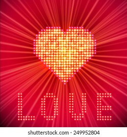 Heart and love in red colour