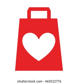 heart love red icon graphic isolated vector