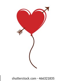 heart love red icon graphic isolated vector
