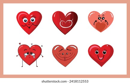 heart love red rose relationship icon vector logo design