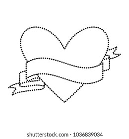 heart love ribbon romantic decoration