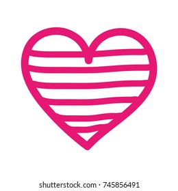 heart love romance passion decorate stripes