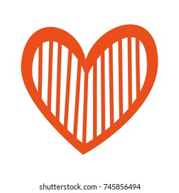 heart love romance passion decorate stripes